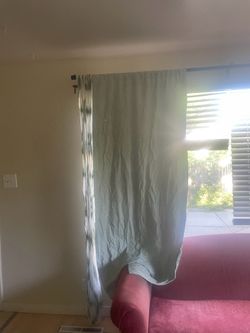 Sage Green curtain panel / drape - good condition