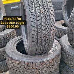 P245/55/18 Goodyear Eagle  Semi New All Four Tires 98% Tread Life | Please Ask For Availability Por Favor Pregunta Por Disponibildad|