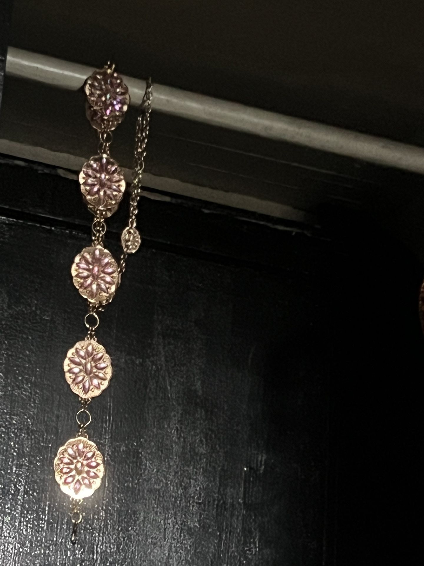 pink and gold western belt chain for xsmall -large