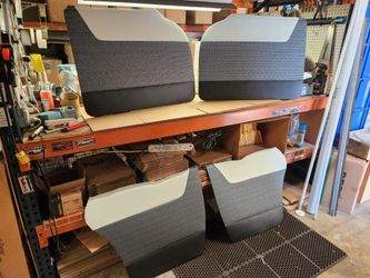 Brand new door panels for 4dr 1956 210 charcoal and ivory