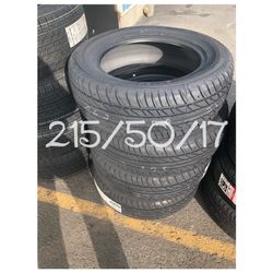 News tires for sale 215/50/17 MASTERCRAFT. $385 all four free installation and balancing