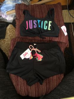 Super cute Justice swim suit size 12
