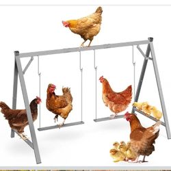 Metal Chicken Swing Set