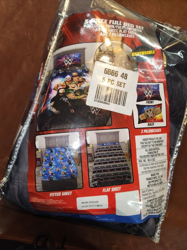 Never Opened WWE Twin/full Bed Set