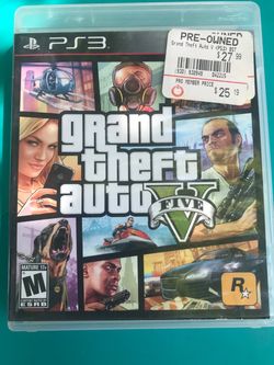 Grandtheft auto with paperwork in case PlayStation three only $20 firm
