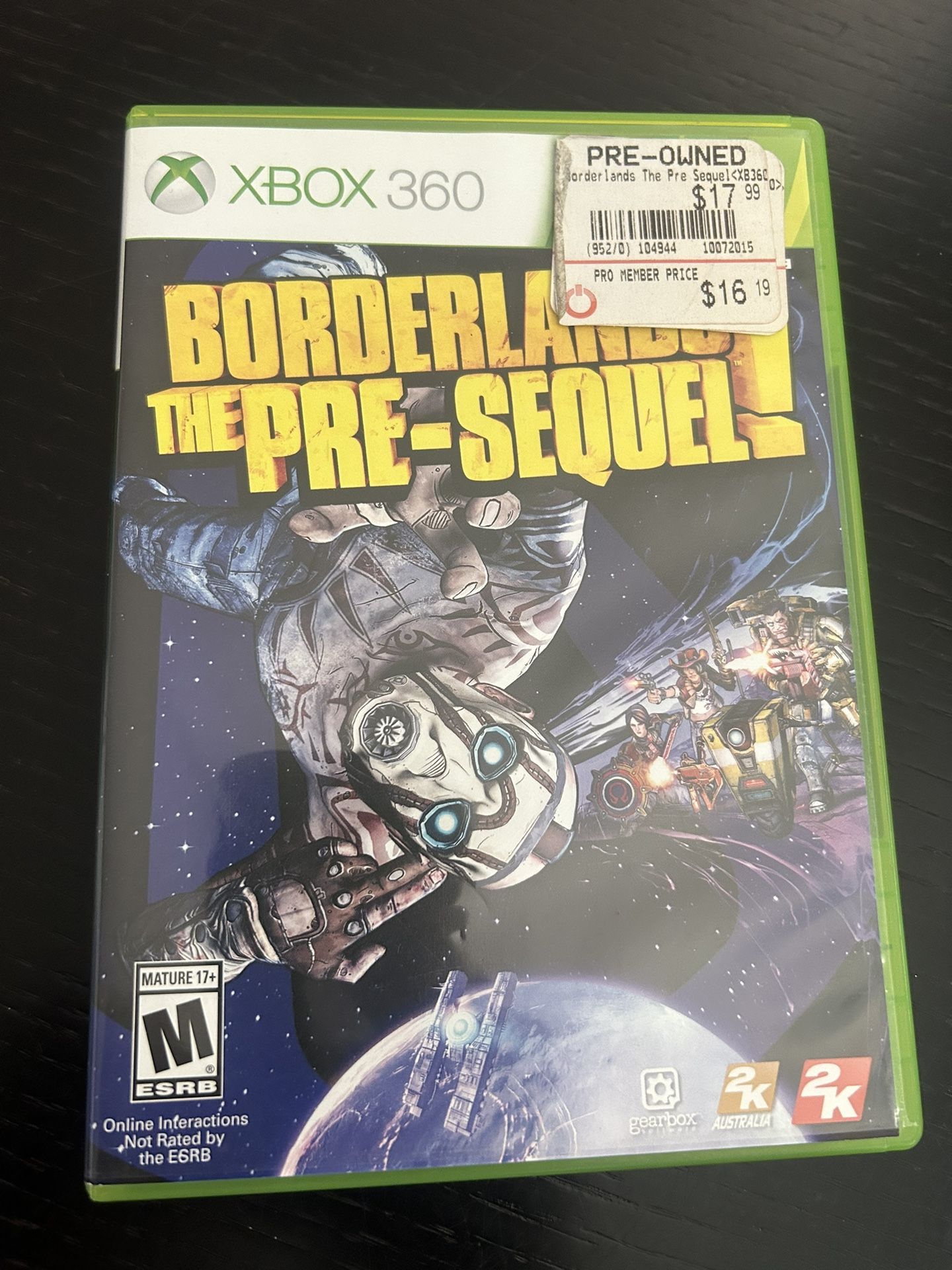 Borderlands The Pre-Sequel Xbox 360 Game Complete W/ Sleeve, CIB, MI