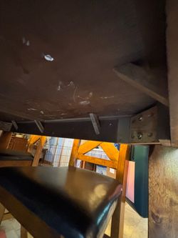 Wooden tables and 6 chairs