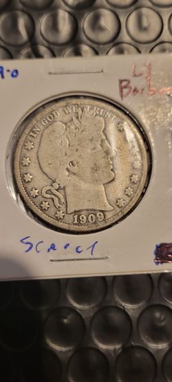 1909-O Barber Silver Half Dollar - VG Condition - Final Year New Orleans Mint