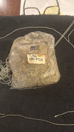 ID Badge Chain 36” bag  (@100) nickel plated