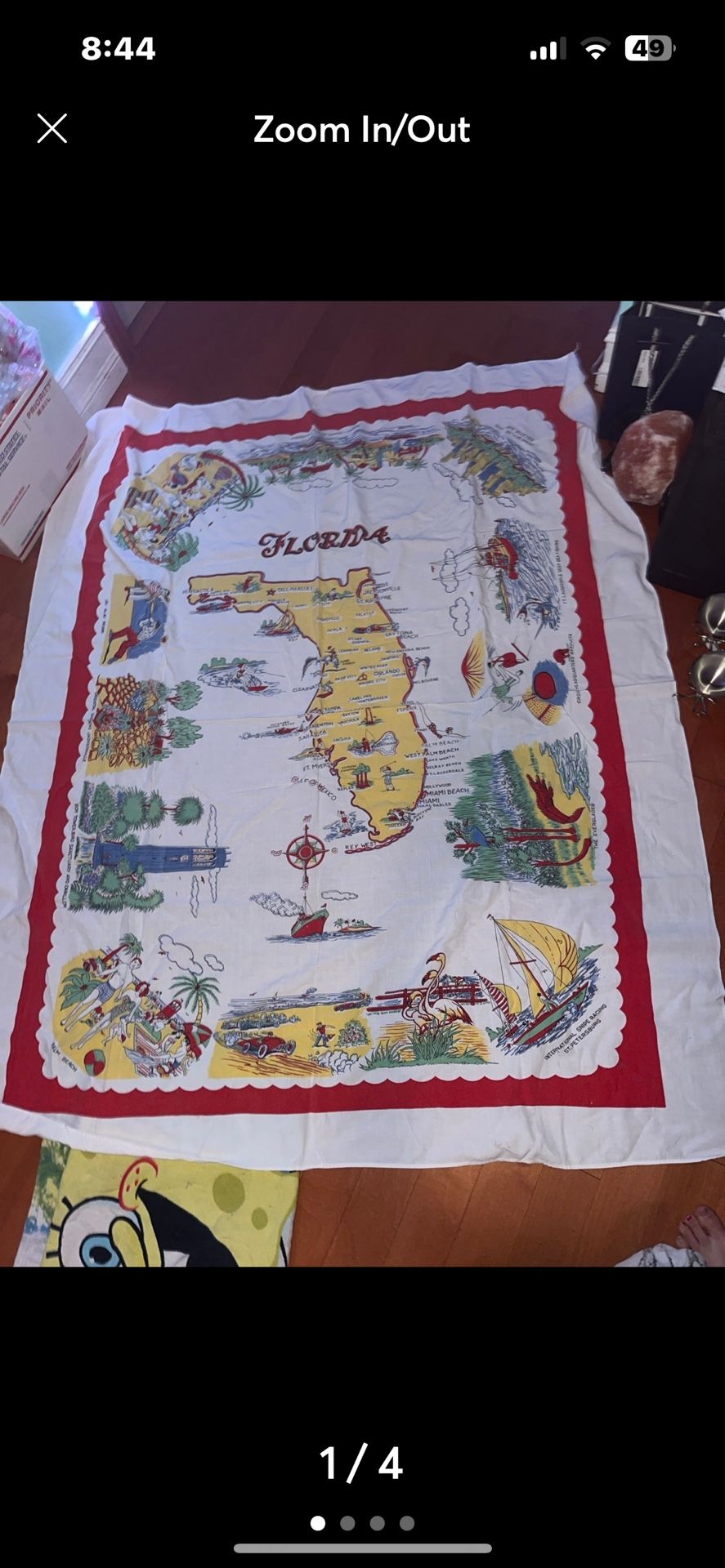 Vintage florida tablecloth