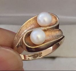 10K Gold Filled Genuine Pear Ring