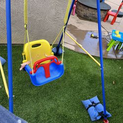 Swing Set for toddler with Sandbags AND sand