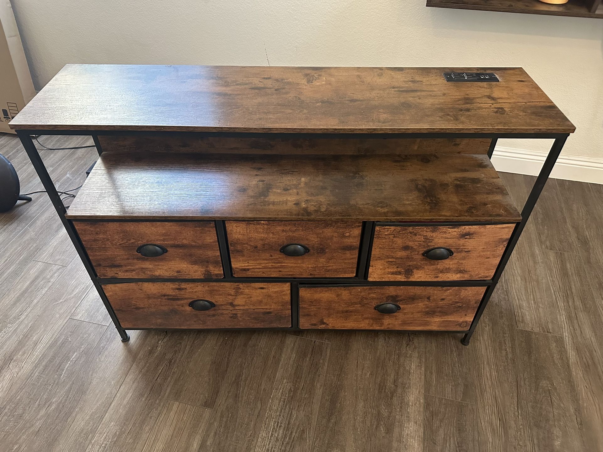 Entryway table with power outlet