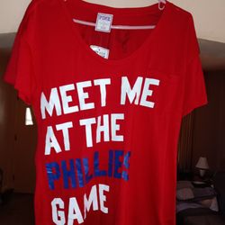 VIctoria's Secret PINK Size small Philadelphia Phillies Shirt NWT $25