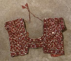 Red sequined blouse or crop top size 8
