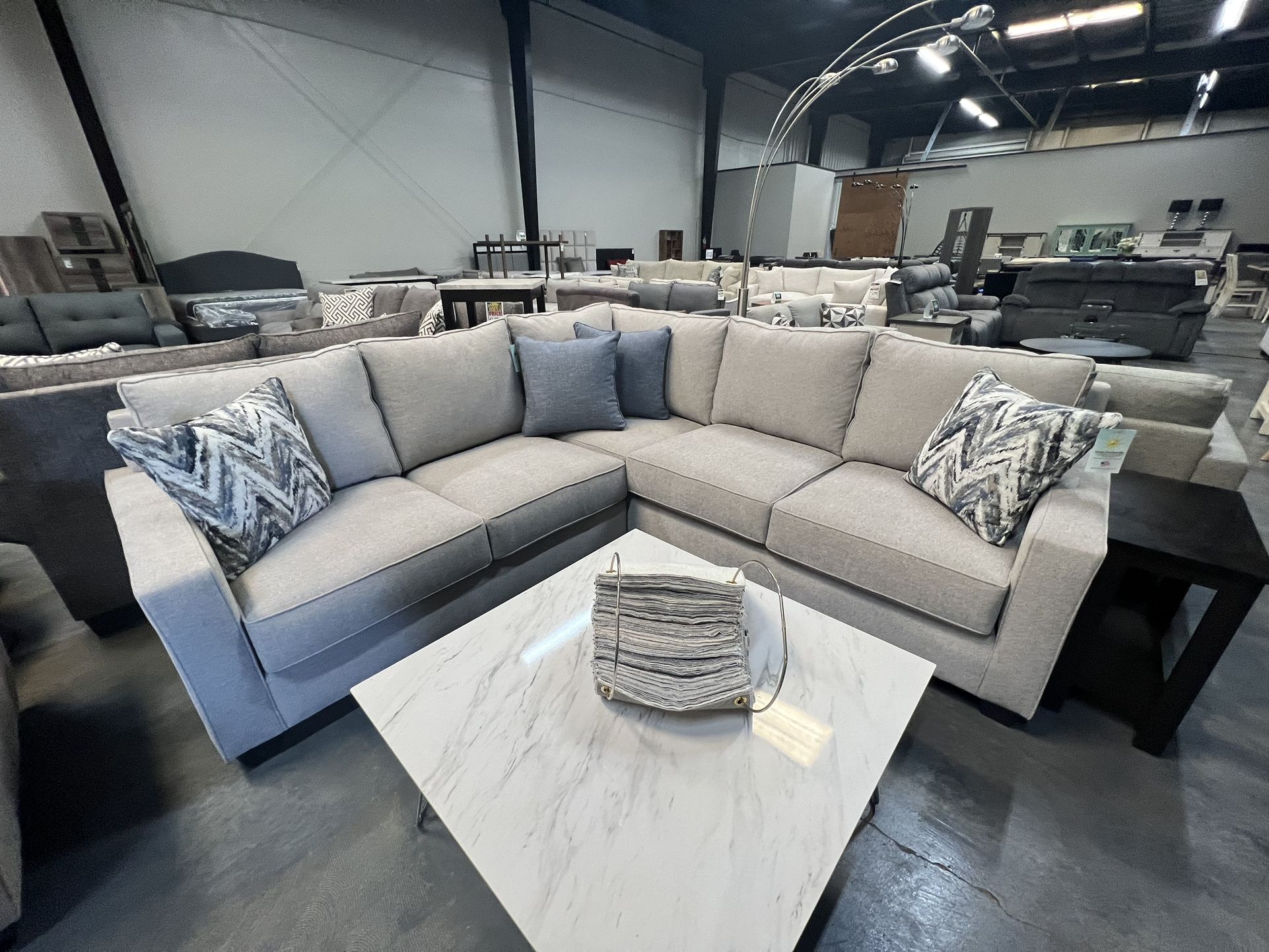 2pc Gray Sectional