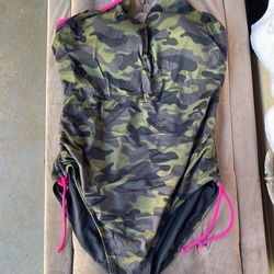 One piece military print women swimsuit size 16