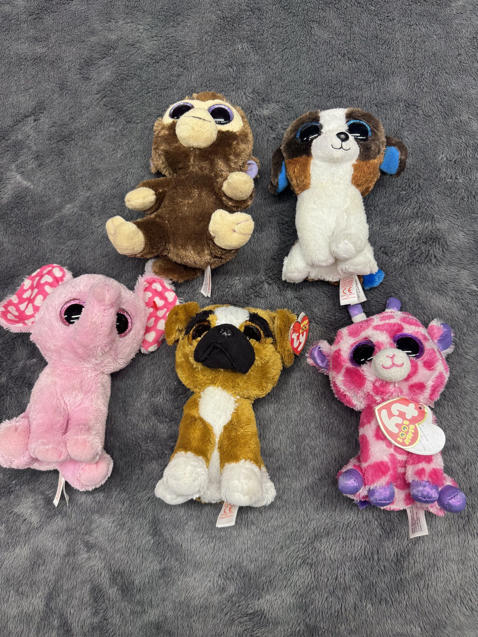 Bundle of 5 Beanie Boos in great shape! 2 Have Tags