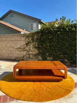 1980s PostModern Parquet Cube Oak Coffee Table attributed Lou Hodges for Mersman