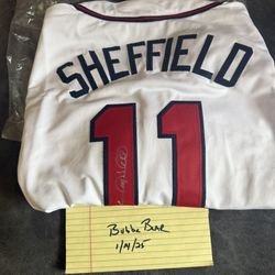 Gary Sheffield Autographed Jersey Atlanta Braves Custom COA