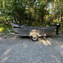 Alumaweld 16’ Drift Boat w/ Trailer