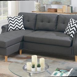 REVERSIBLE SECTIONAL W/2 ACCENT PILLOW - F