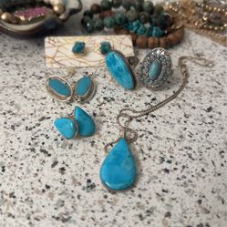  Turquoise/Sterling Silver Jewelry 