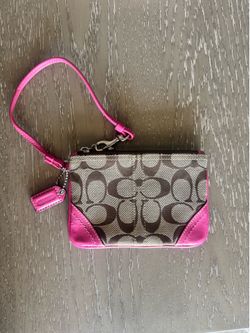 Vintage coach pink wristlet