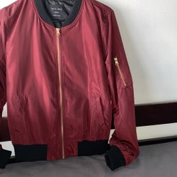 Dark Burgundy Bomber Jacket 