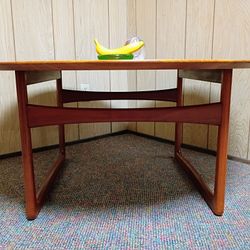 Mid Century Modern Danish Teak 42" Round SOLID Teak Coffee Table Designed by Peter Hvidt and Orla Mølgaard-Nielsen for France & Daverkosen