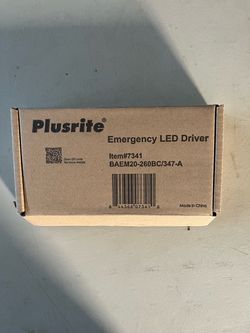 Plusrite® Scan QR code for more details Emergency LED Driver Item#7341 BAEM20-260BC/347-A