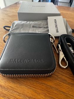 Balenciaga Bondage Square Zip Around Wallet /w Strap