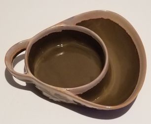 Bowl Stoneware Soup And Side Bowl. Measures 8 1/4" × 7" × 2"