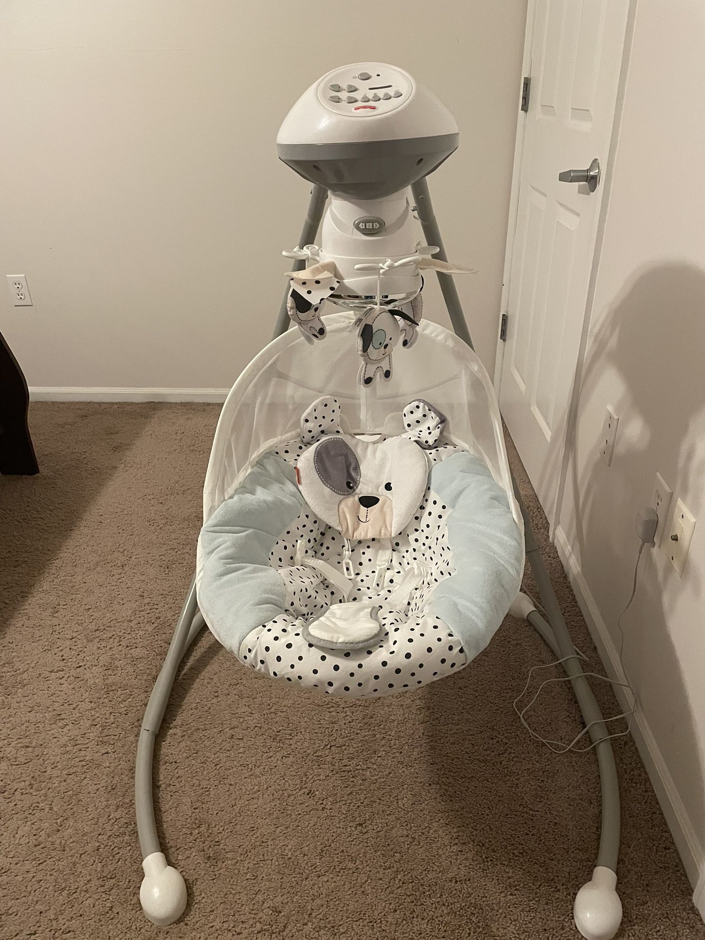 Fisher-Price Dots & Spots Puppy Cradle ‘N Swing, Baby Chair