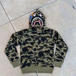 A Bathing Ape 1st Camo Shark Full Zip Hoodie Men’s L