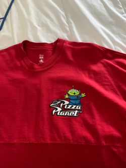SMALL Disney pizza planet spirt jersey red