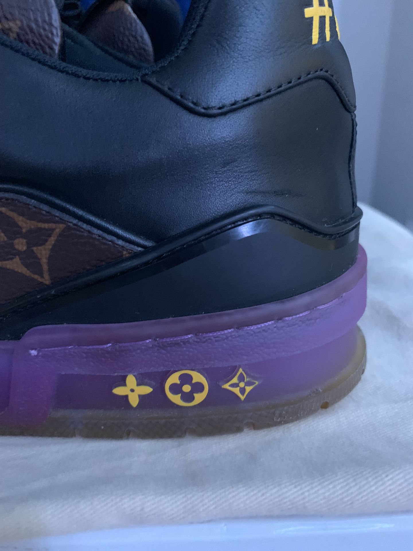 Louis Vuitton LV Trainer purple And Yellow for Sale in Glenarden
