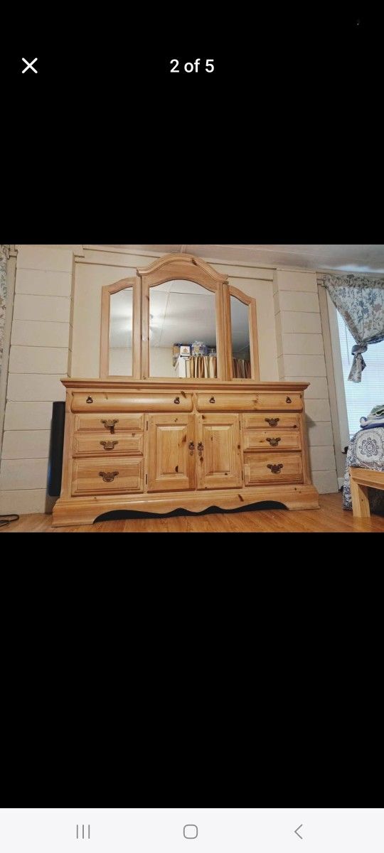 Dresser And Mirror SOLID WOOD