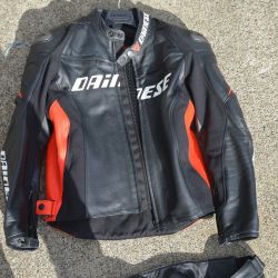 Dainese leather racing suit and boots