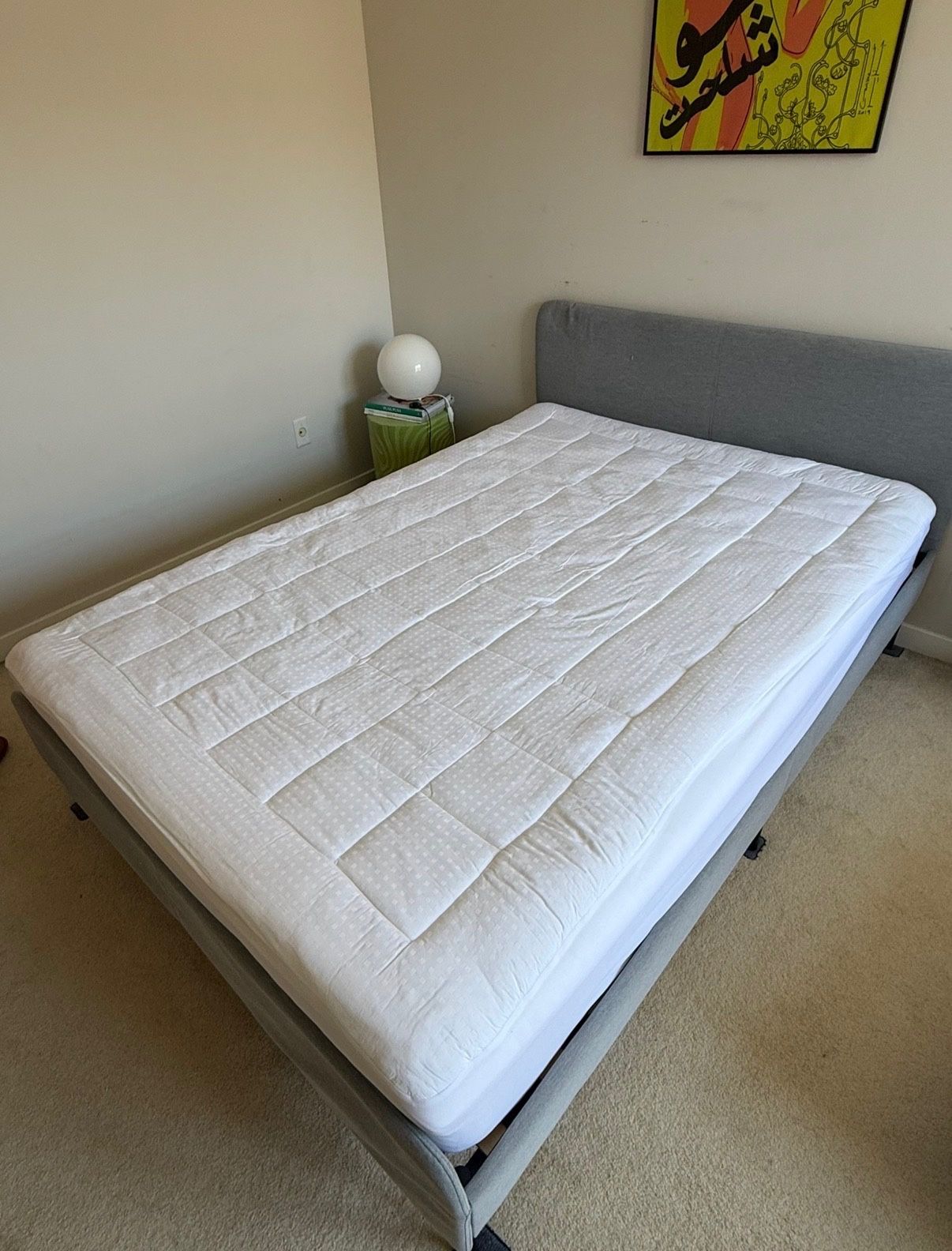 Full-Size IKEA Bed + Mattress + Topper In Great Condition