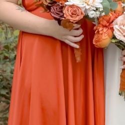 Rustic Orange Infinity Dress 