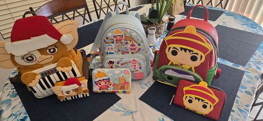 3 Loungefly Backpacks w/matching wallets