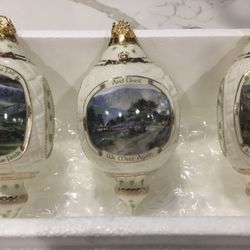 Irish Blessings Porcelain Christmas Ornament Set Of 3
