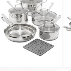 Stainless Steel Cookware Set – Pots & Pans w/ Lids – Great Condition