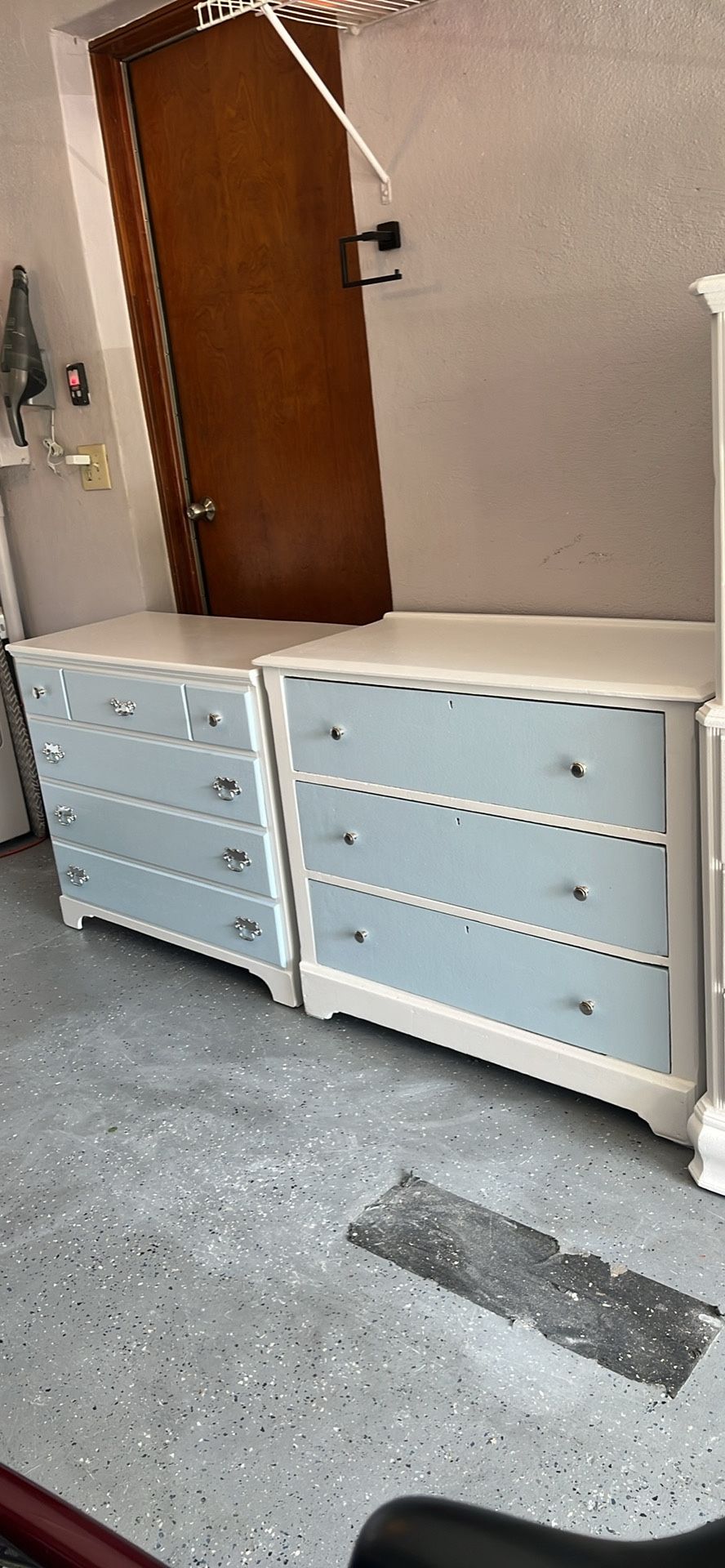 Two Dressers coastal Blue And White