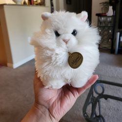 miyoni white cat plush