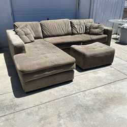 SALE - Sectional Couch With Ottoman FREE DELIVERY
