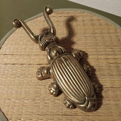 Vintage Brass Scarab Beetle Boot Jack