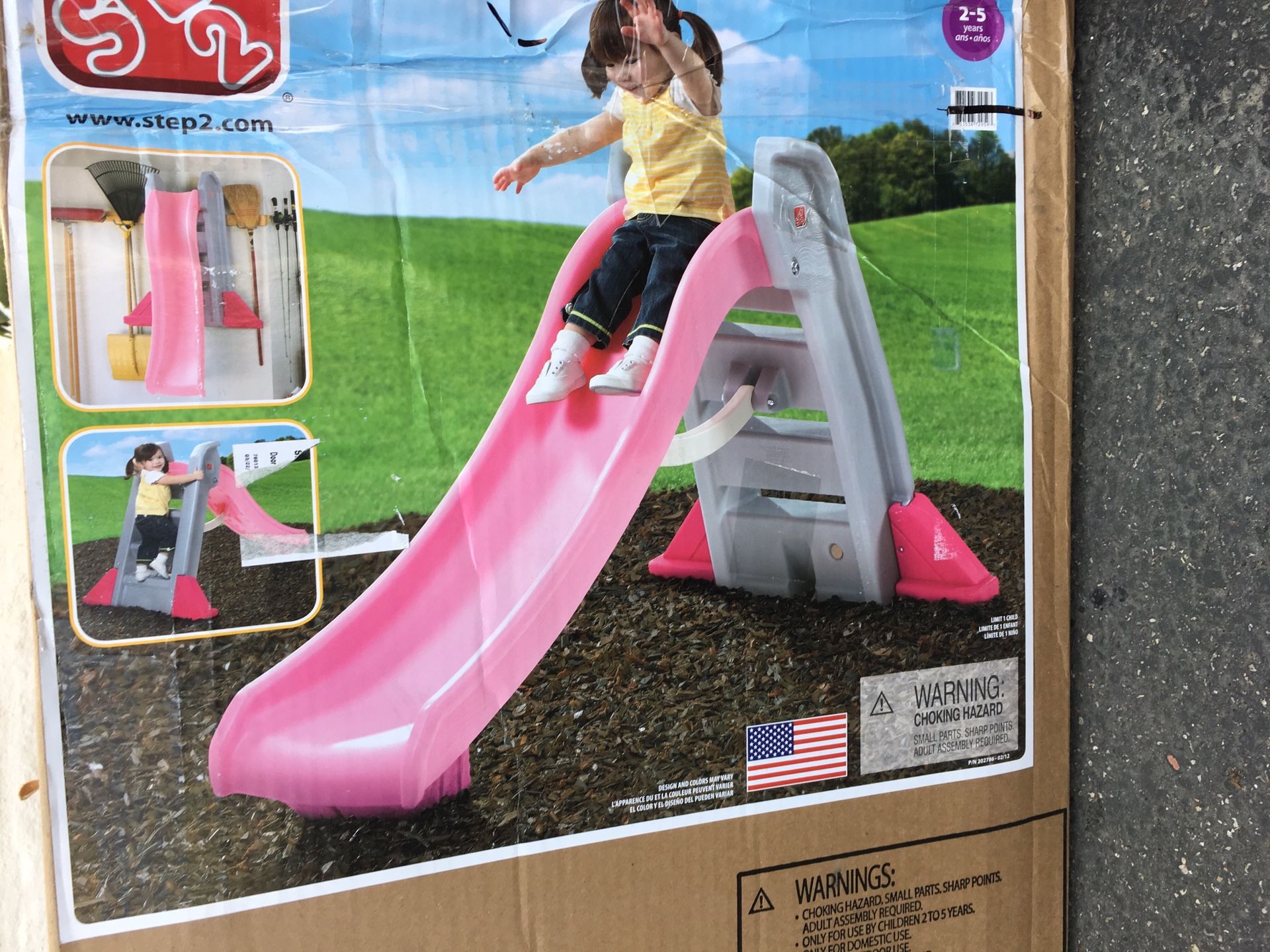 Step2 Big Folding Slide, Pink Plastic Slide