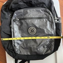 Black/Silver Kipling Backpack